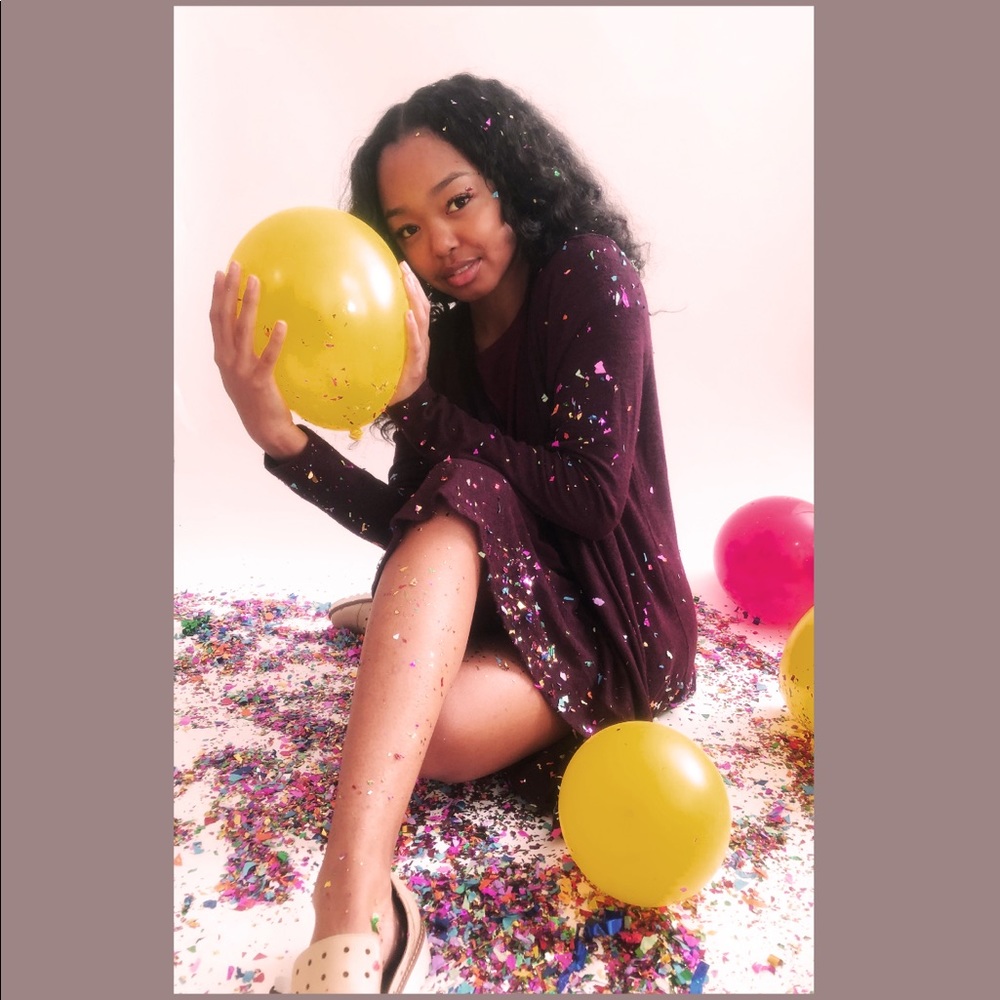 Burgundy T-Shirt Dress and Cardigan